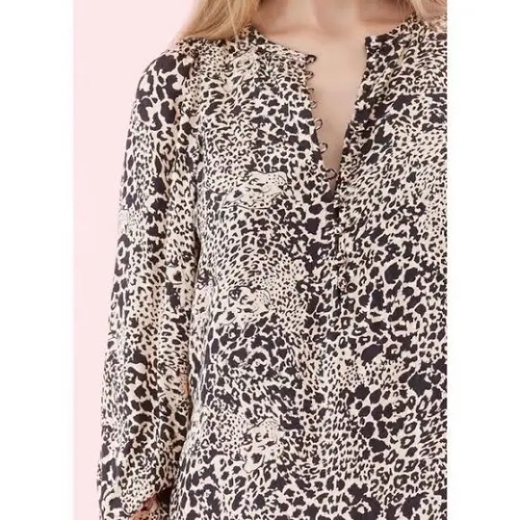 Leopard Rebecca Taylor long sleeve dress - Picture 3 of 4